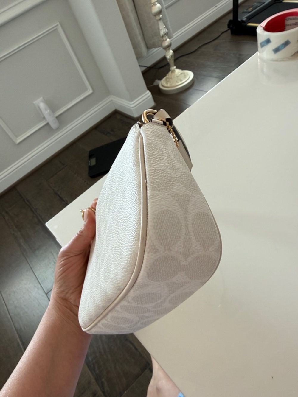 Coach Cream Signature Mini Shoulder Bag with Gold Hardware Nolita 19 - Picture 10 of 14